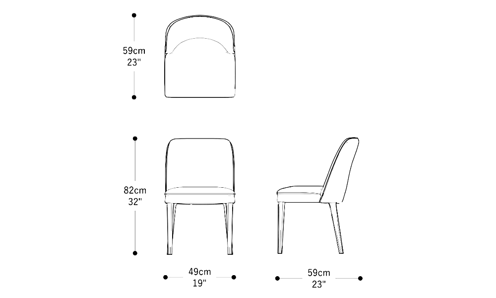 Imagem das dimensões principais do produto